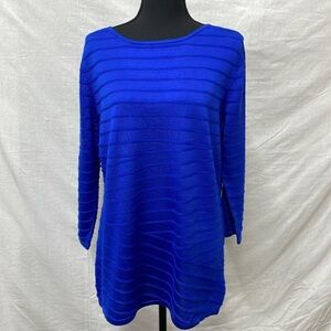 Dana Buchman royal blue tunic, size Large